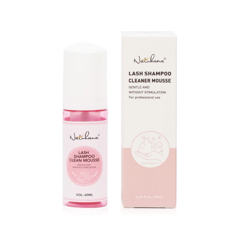 NATUHANA Gentle Lash Cleansing Mousse No Irritation Eyelash Shampoo Qme Original