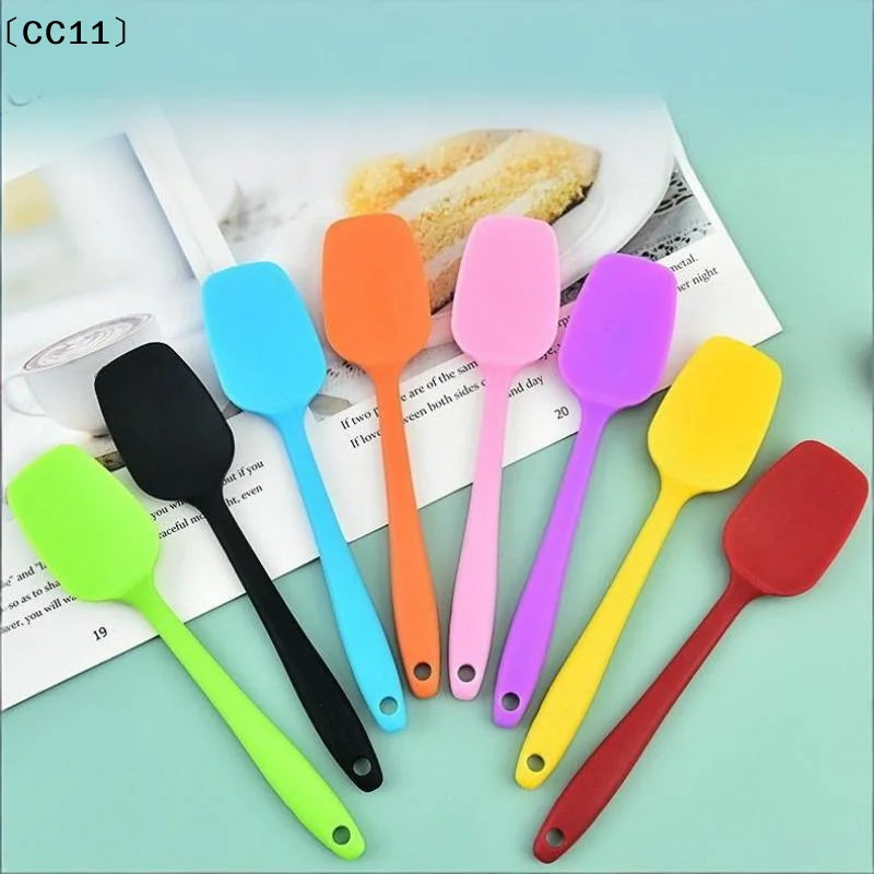 Multicolor Food Grade Non Stick Butter Cooking Silicone Spatula Qme