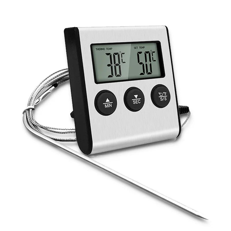 Kitchen Digital Cooking Thermometer Meat Food Temperature Oven BBQ Qme