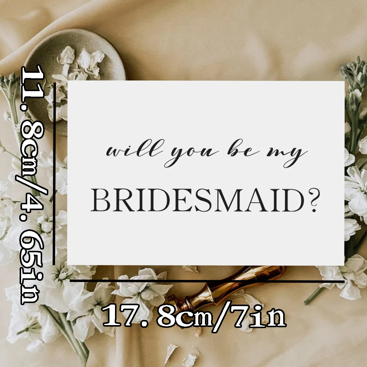 1Pc Will You Be My Bridesmaid? Wedding Bridal Shower Gift Card with Envelope, Bridesmaid Card Make a Beautifully Personalized I Qme