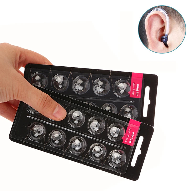 Replaceable Silicone Open-fit Ear Tips Hearing Aids White Qme