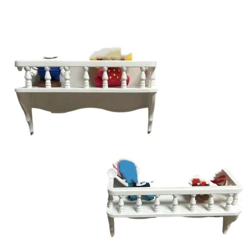 1 12 Dollhouse Simulation Wall Mounted Storage Rack Scene Decoration Qme