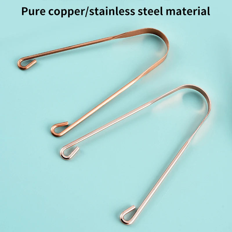 Stainless Steel Tongue Scraper Oral Hygiene Tool Removing Coated Qme
