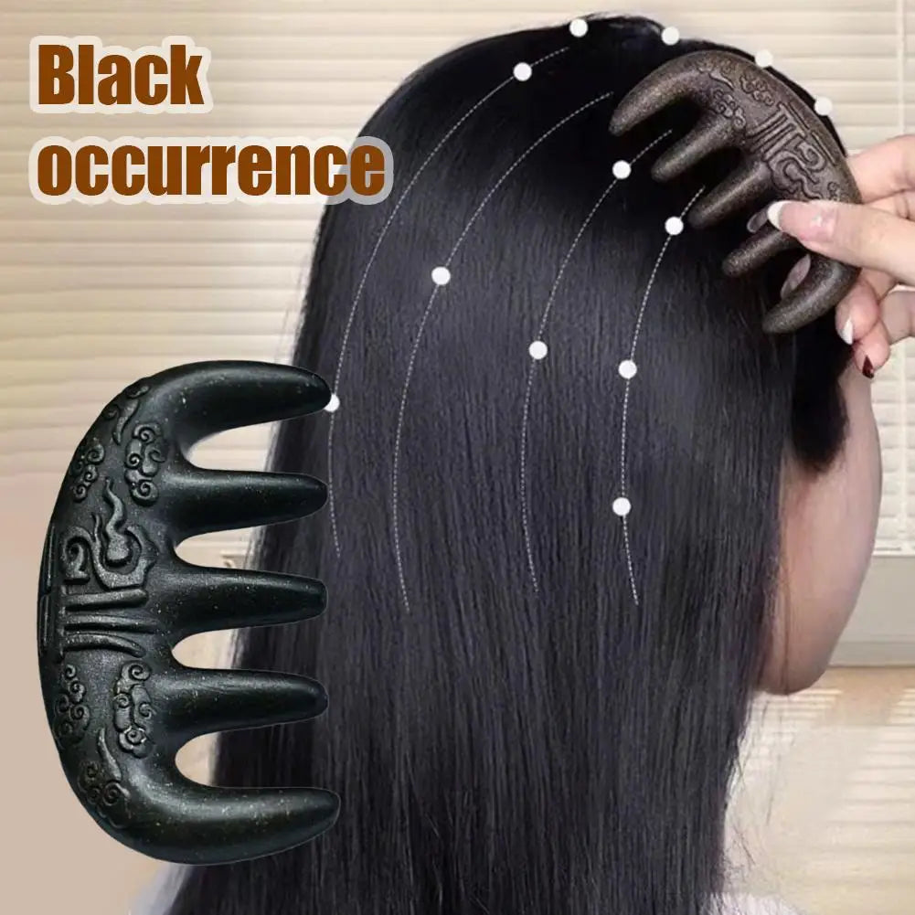 Polygonum Multiflorum Massage Comb Natural Handmade Five-tooth Qme