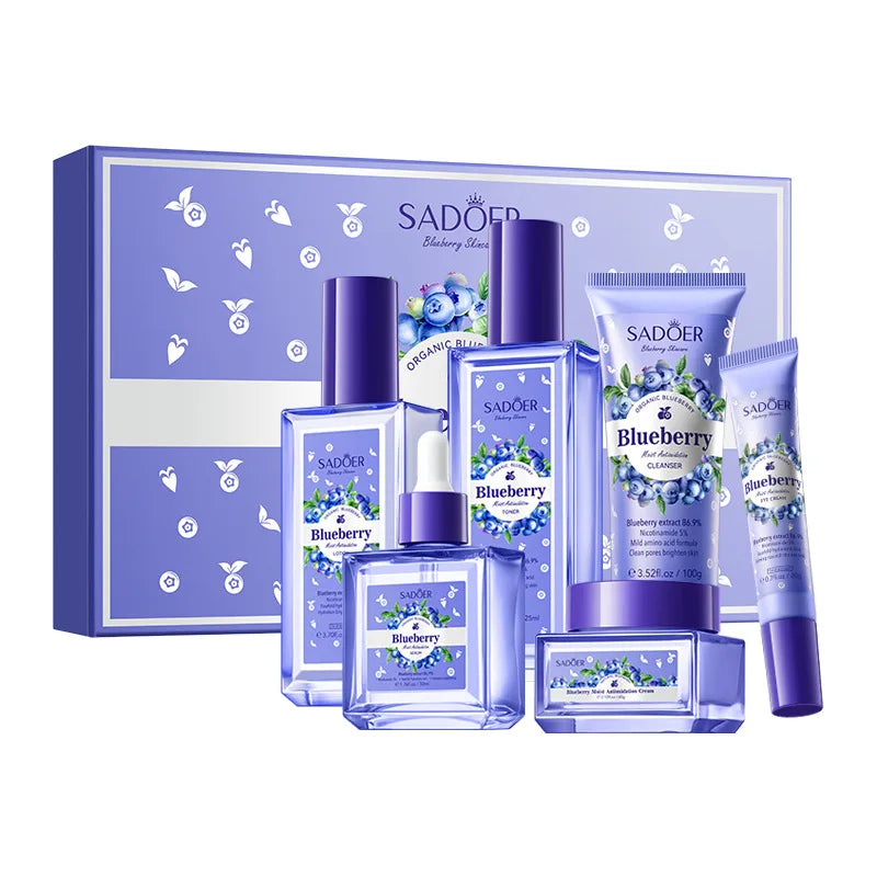 Blueberry Hyaluronic Acid Moisturizing Six-piece Hydrating Skincare Qme