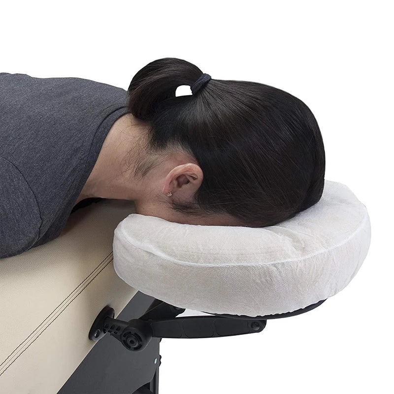 Headrest Covers Fitted Disposable Massage Face Rest Cradle White Qme