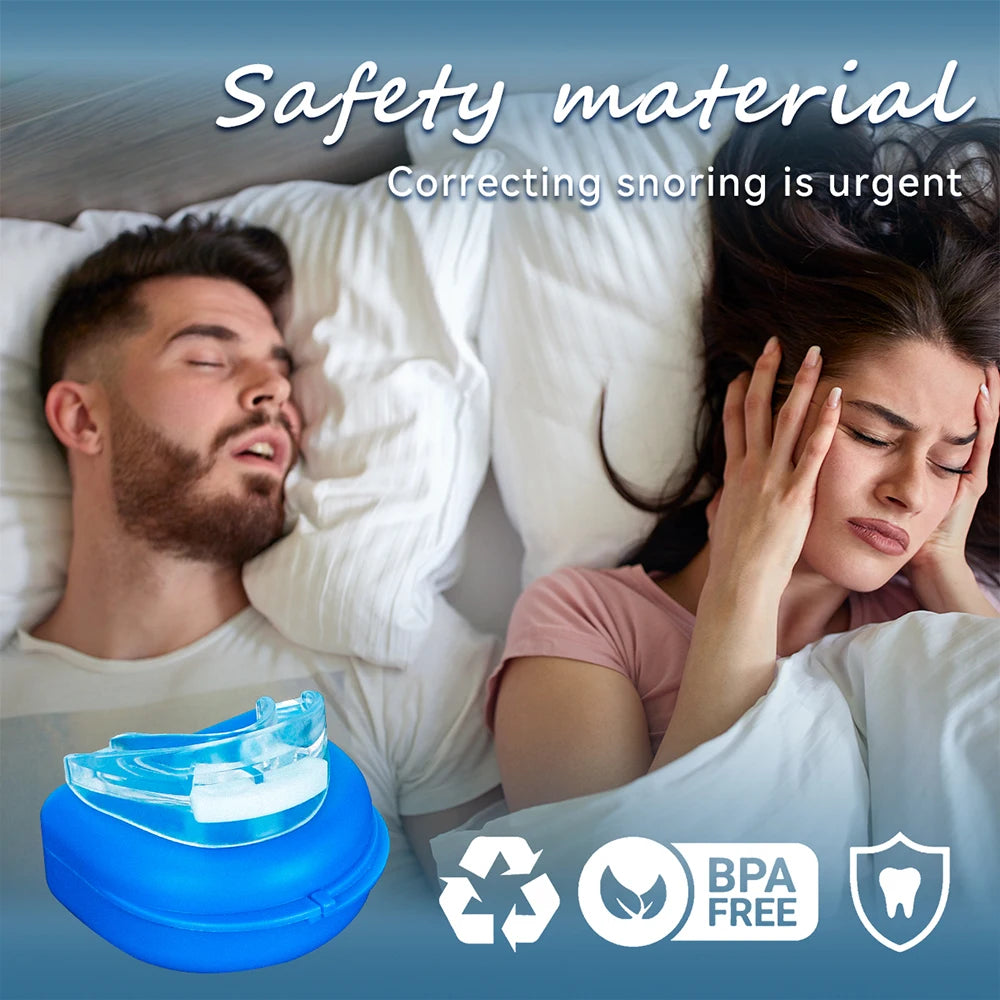 Anti Snoring Tooth Brace Adjustable Mouth Guard Easy Breathe Improve Qme