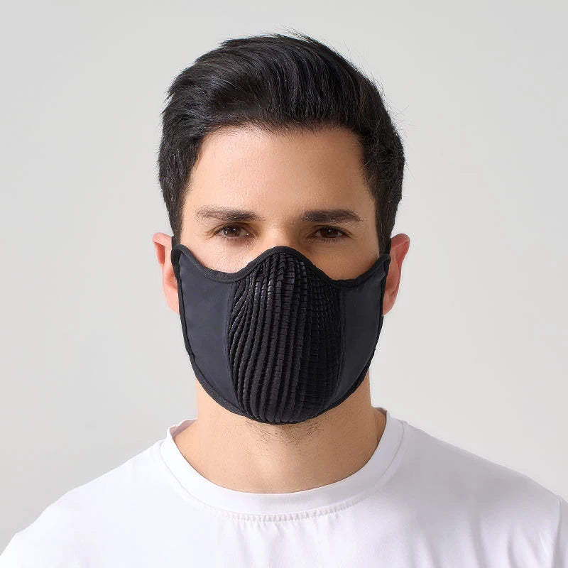 Breathable Sport Face Mask Washable Windproof Sun Protection UV Qme Black