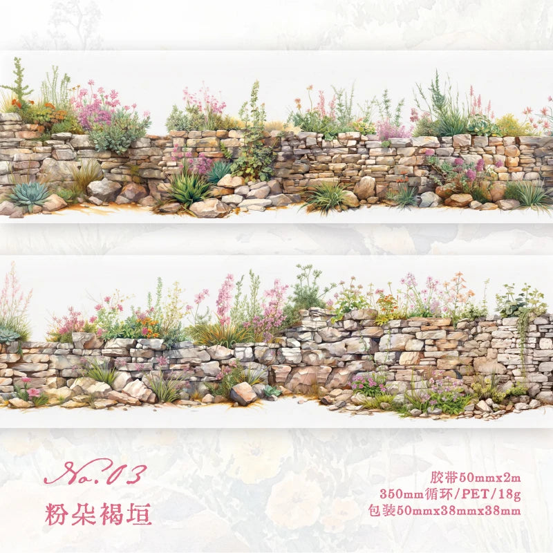 1 roll Flower Wall Hedge Landscaping Tape for Handbook DIY Scrapbook Collage Material Phone Case Notebook Decoration Gift Qme 3