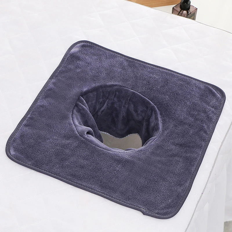35 Velvet Thickened Beauty SPA Massage Table Planking Face Towel Qme Dark gray