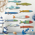 Colorful Hand - Painted Wooden Fish Wall Decorations: Add a Splash of Ocean Charm to Your Space Qme L