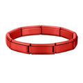 Premium Italian Charm Stainless Steel Bracelets For Women Men 20mm*9mm Width Elastic DIY Modular Bracelet Jewelry Gift Wholesale Qme Style 9