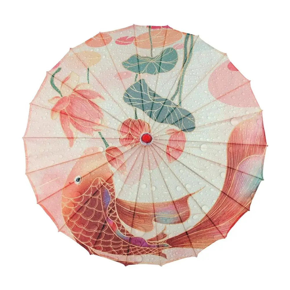 Decorative Umbrella Elegant Chinese Silk Cosplay Decoration Parasol Qme 5 China Mainland Solid Wood|24K