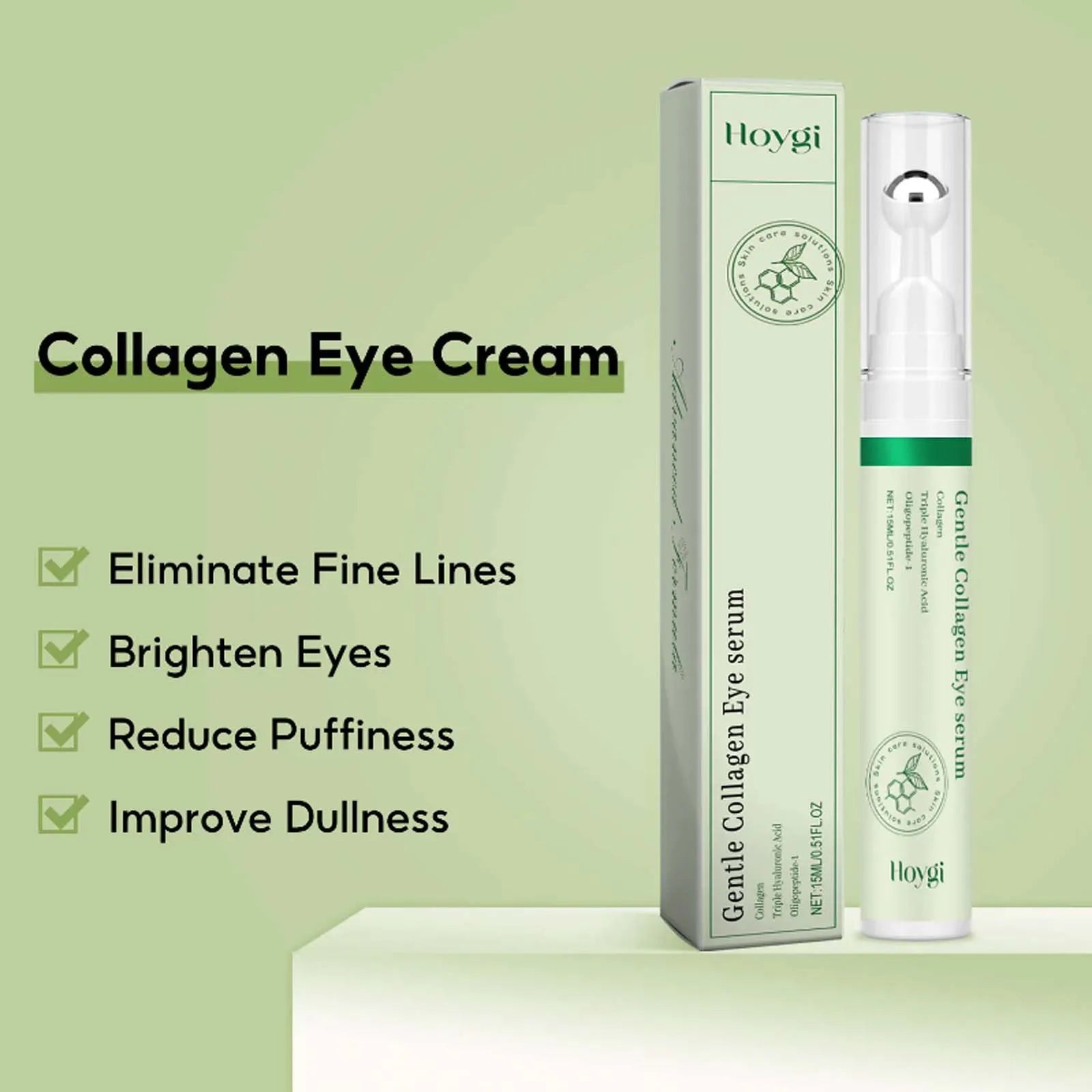 Collagen Eye Serum Cream Anti Dark Circles Eye Bags Eyes Puffy Repair Brightening Tighten Lifting Moisturizing Under Eye Roller Qme