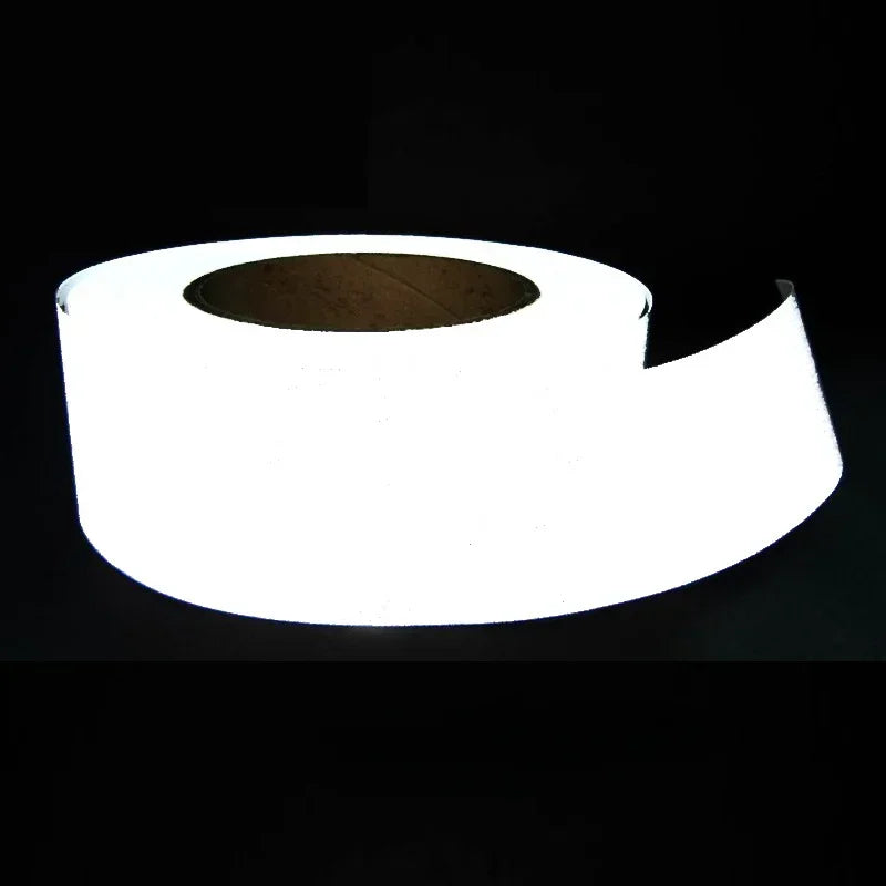 5cm wide DIY Sewing Reflection Strap Warning Safety Use For Garment Vest Bag, Silver Reflective Fabric Qme