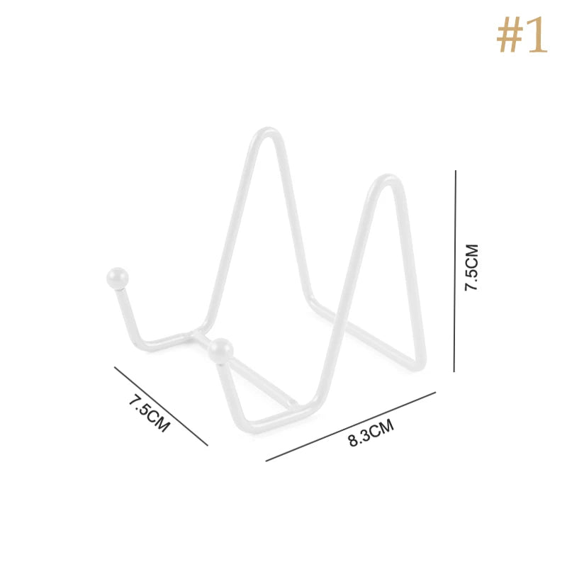 Iron Art Magazine Display Stand Dish Rack Picture Frame Photo Book Pedestal Holder Storage Ornaments Tabletop Art Qme 1