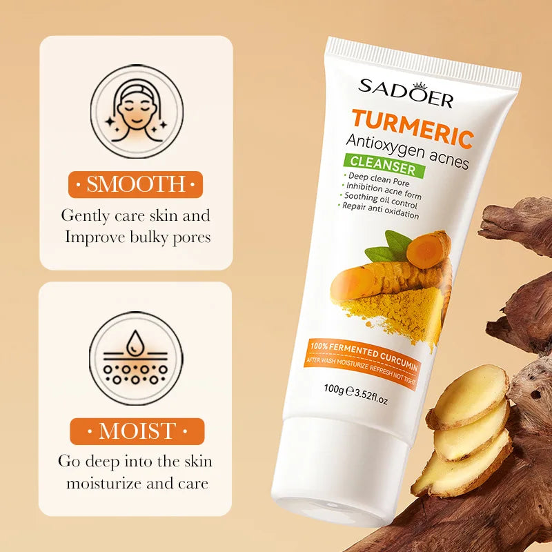 Turmeric Facial Cleanser Antioxidant Acne-removing Pore-cleansing Qme