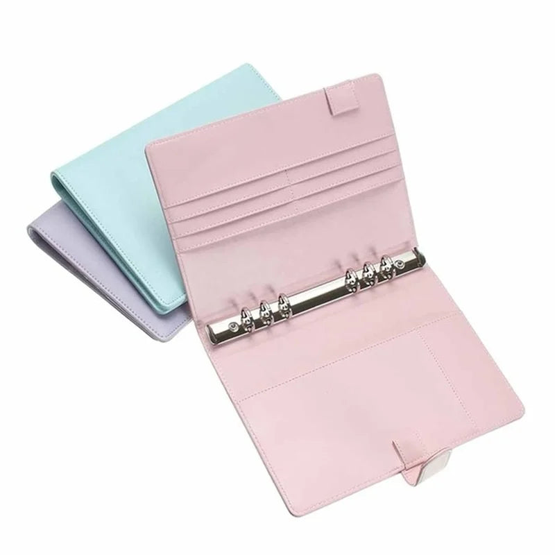 New Vintage Refillable Notebook File Folder Notepad Cover Leather Ring Binder Office Supplies Qme