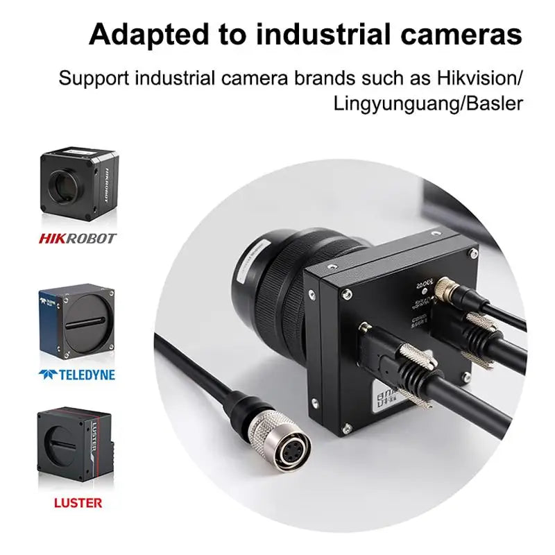 HR10A-7P-6S 6Pin Industrial Camera I O Trigger Cable Power Adapter Qme