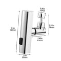 3 Gear Waterfall Kitchen Faucet Universal Splash Proof Extension Saving Nozzle 360 ° Rotating Bubbler Boosting Extended Faucet Qme 1pcs