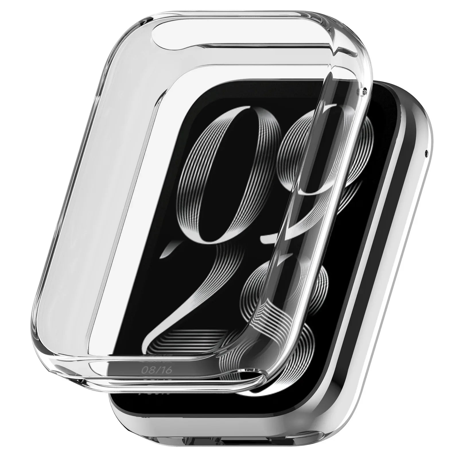 Plating TPU Case for Xiaomi Band 8 Pro 7 Pro Smart Band Full Cover Tempered Glass Screen Protector for Xiaomi Band 8 Pro Case Qme Clear For Mi Band 8Pro