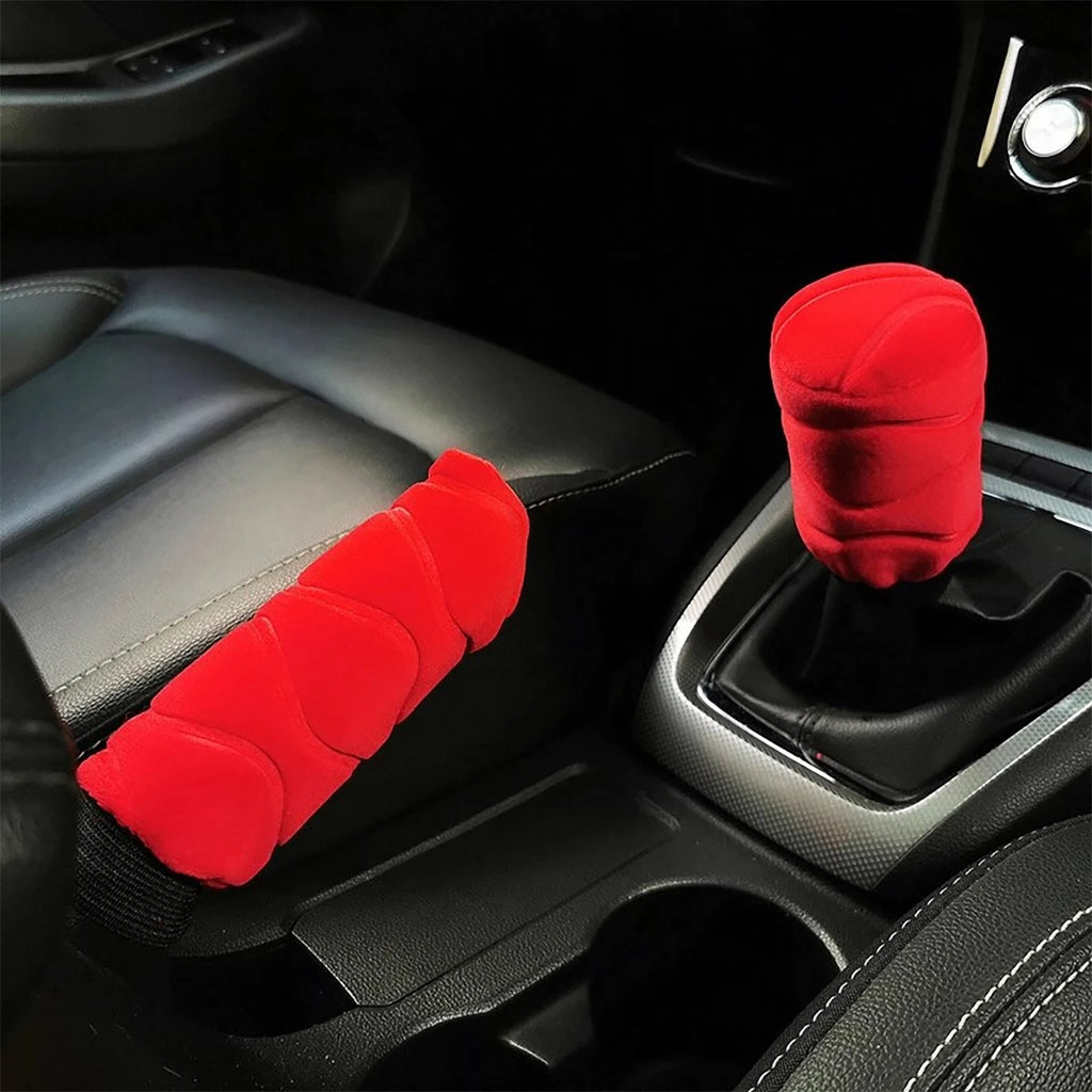 2-piece Car Gear Lever Plush Handbrake General Motors Interior Qme