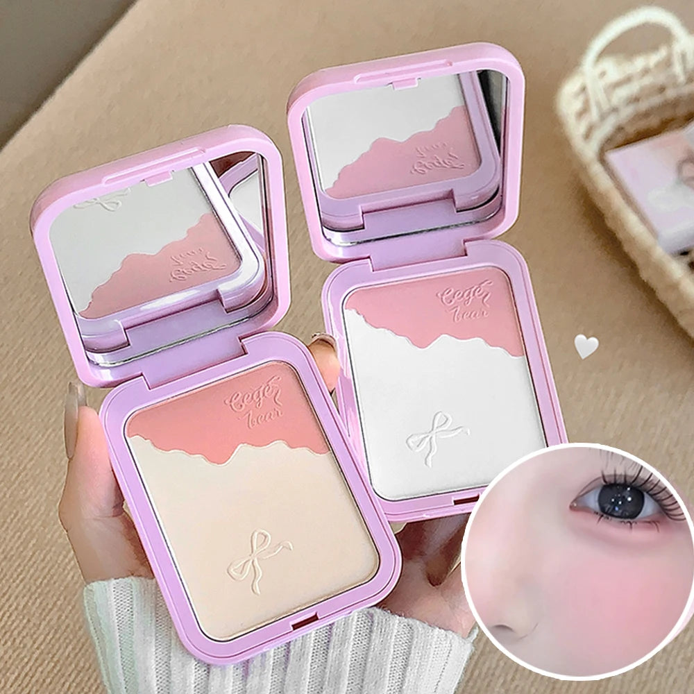 Gege Bear 2-in-1 Highlighter Blush Powder Puff Multi-functional Qme