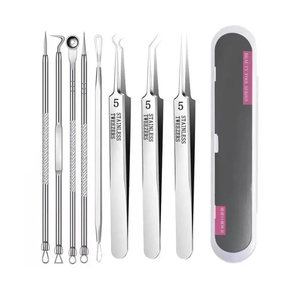 1- Stainless Steel Acne Clip Cell Blackhead Needle Beauty Salon Tool Qme