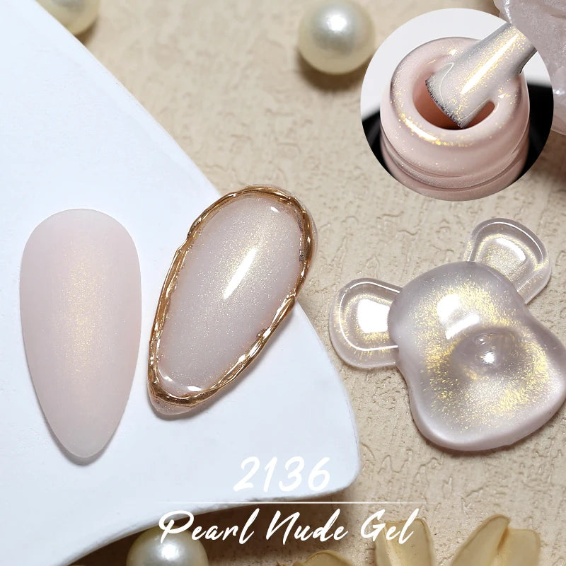 Arte Clavo Pearl Shell Gel Nail Polish Glitter Auroras Soak Off UV Qme 2136