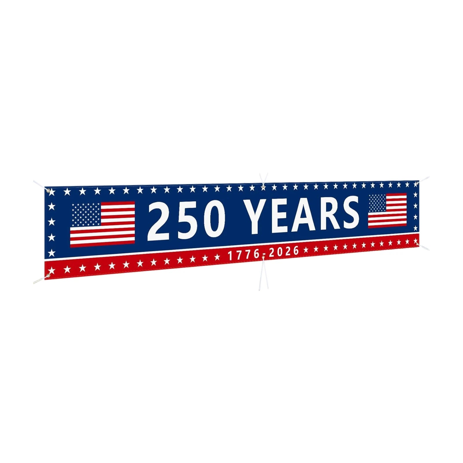 Inpedenpent Day Anniversary Celebration Banner 250th Event Party Hanging Banner for Indoor Outdoor Decoration Backgroud Props Qme B