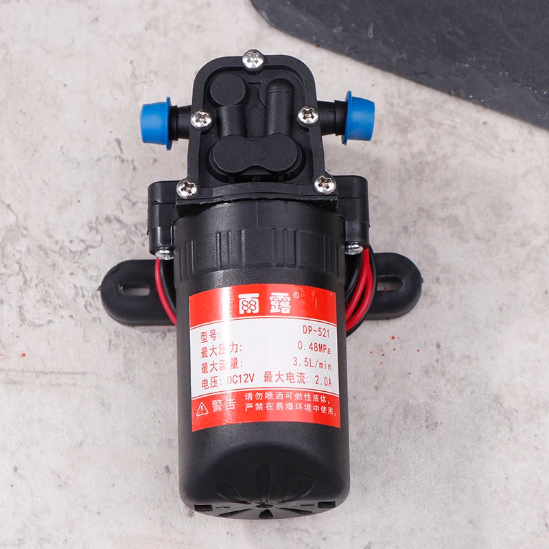 ^1Pc DP-521 Durable 12V 70PSI 3.5L/min Agricultural Electric Water Pump Micro High Pressure Diaphragm Spray Car Wash Water Pump Qme
