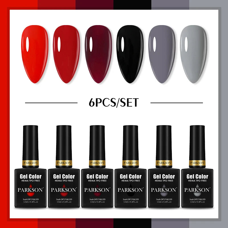 PARKSON Lot Gel Polish Semi-permanent Nail Hybrid Varnishes Base Coat Qme ZH15