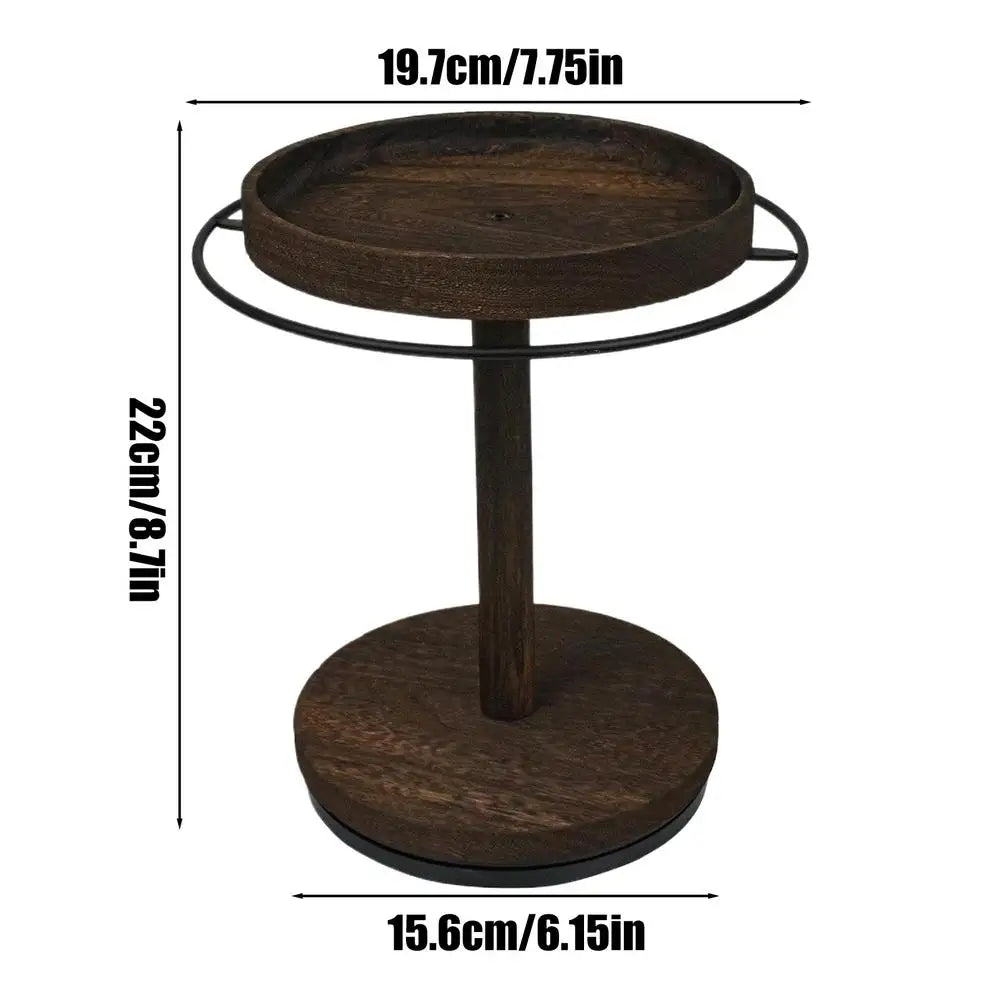 Glasses Holder 360 Degree Rotating Organizer Tray Base Wooden Qme China Mainland A