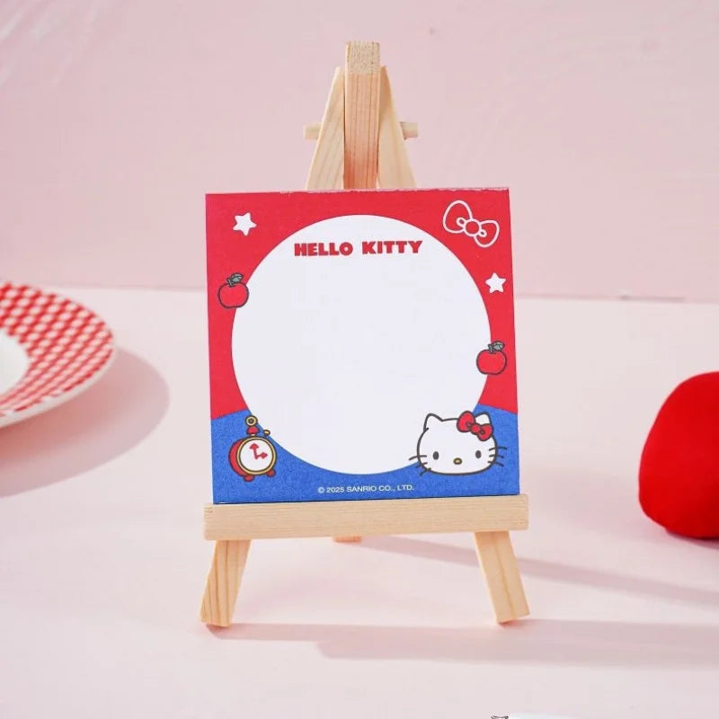 Hello Kitty Red Blue Series Easel Sticky Notes Student-themed Cute Qme