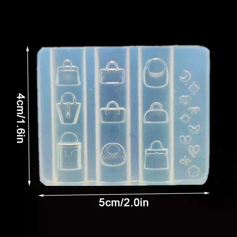 3D Cute Cartoon Bag Shape Nail Art Decoration Mold Diy Silicone Qme