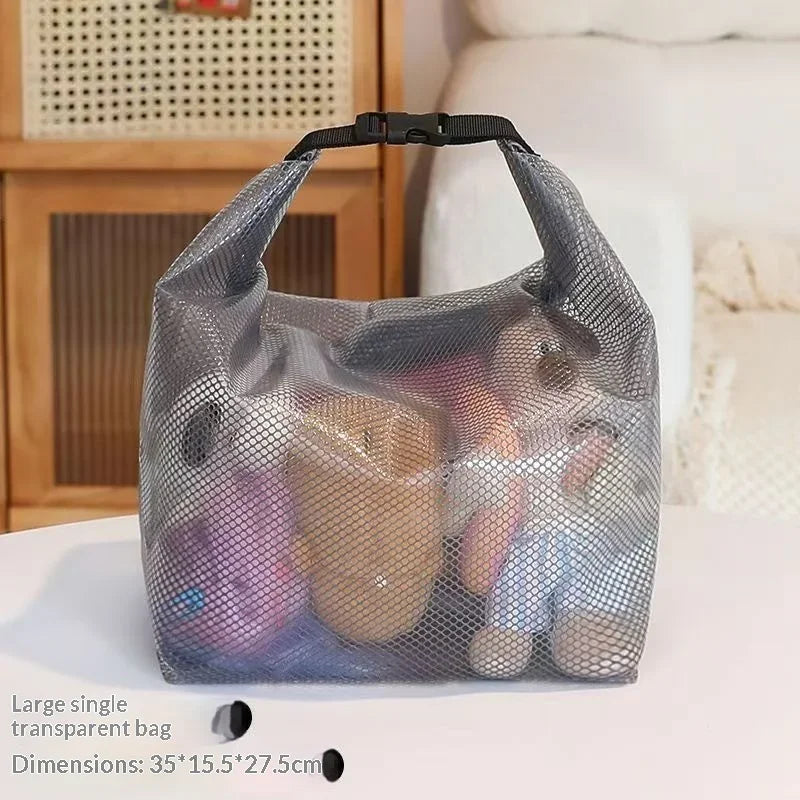 Waterproof Storage Bag, Fitness Clothing, Swimming Bathroom, Large Capacity Drawstring, Outdoor Toiletries Bag Qme Large gray