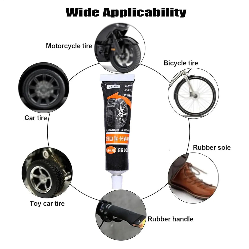 1pc Tire Repair Glue 50ml Flat Tire Puncture Repair Sealant Auto Tire Repair Glue for Side Bonding or Tire Leakage Instant Super Qme