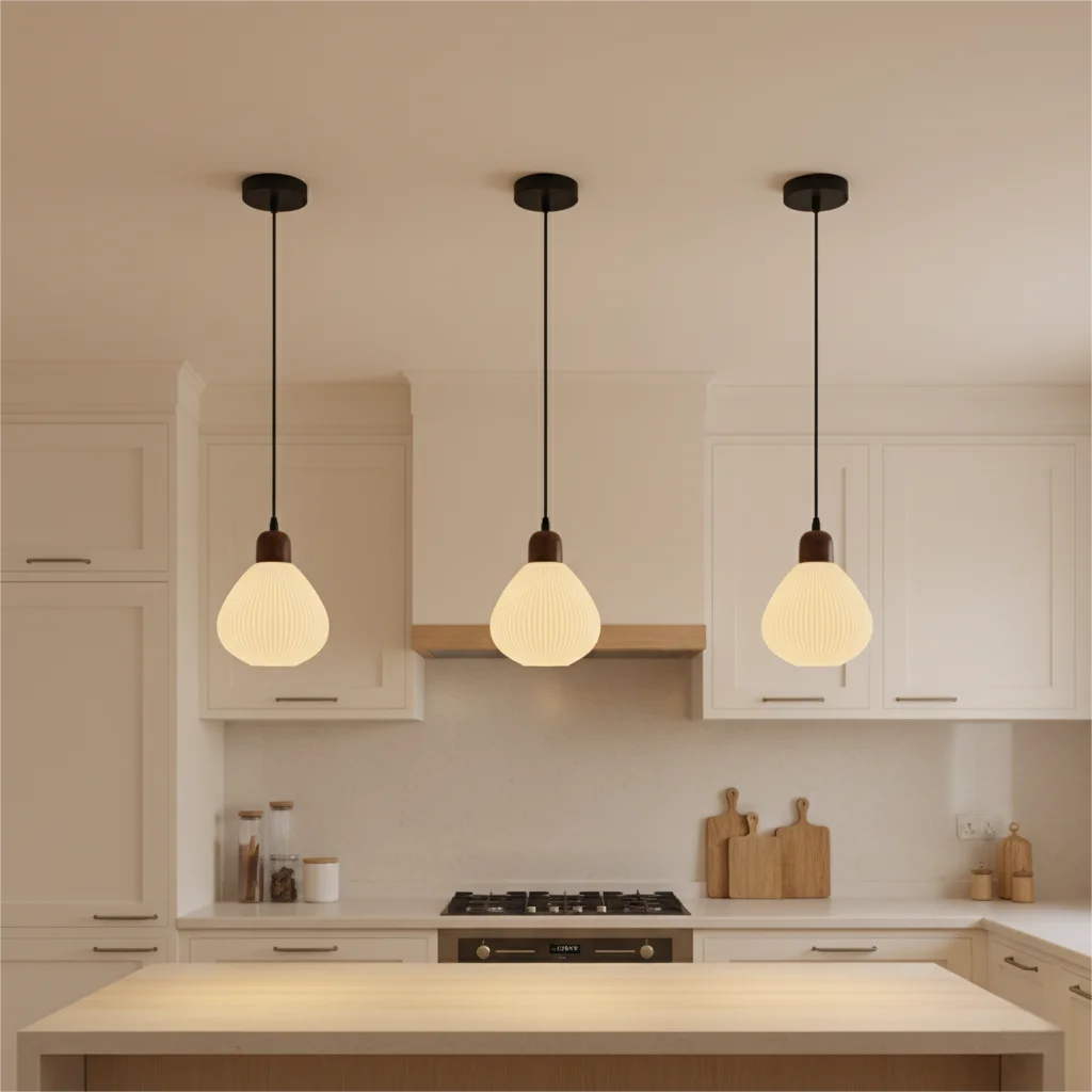 White Pendant Lights For Kitchen Dining Room Home Decor Bar Dining table Glass Hanging lamp Aisle Ceiling Lamp Qme