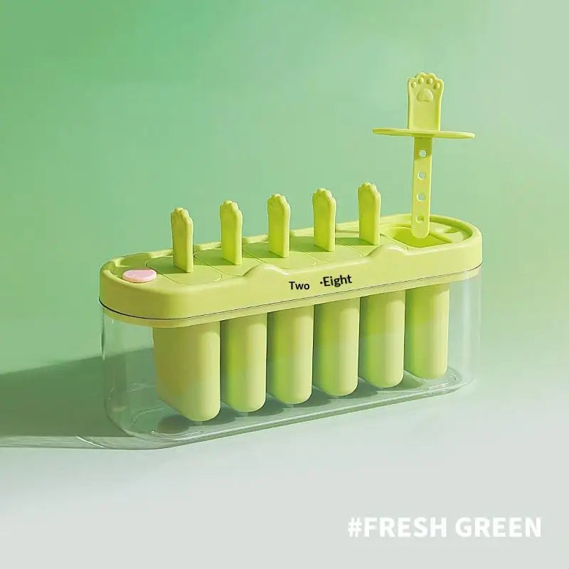 Six-cavity Ice Cream Mold Home Use Homemade Popsicles Children's Qme B