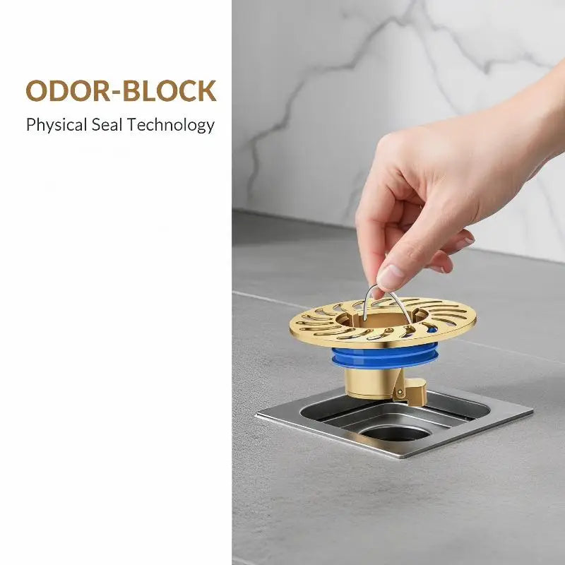 Floor Drain All-copper Shower Stopper Anti-odor Deodorization Toilet Qme