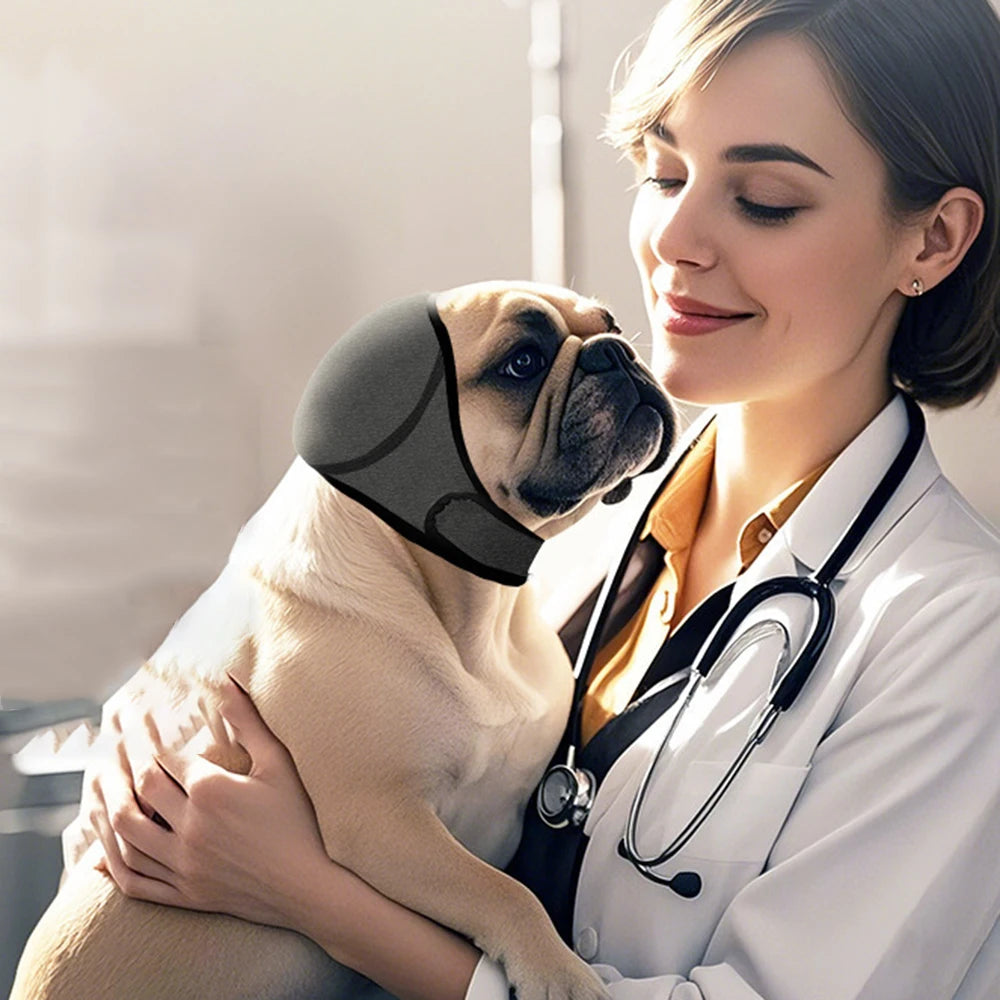 Dog Noise Reduction, Sound Insulation, Ear Muffs, Swimming Waterproof Headgear, Dog Emotional Soothing Headgear Qme