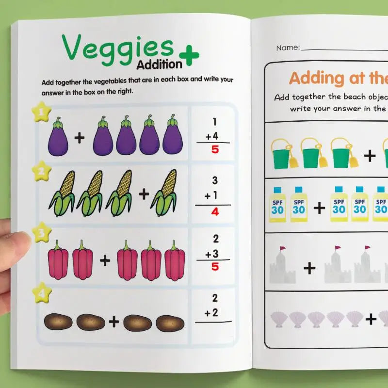 Fun 64 Page Arithmetic Question Book Addition Subtraction Exercises Qme