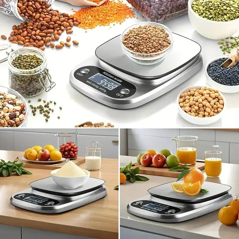 High Precision Kitchen Scale 10kg Electronic Jewelry Food Baking Scale Multifunction Measuring Tool Gram Scale Lcd Display Qme