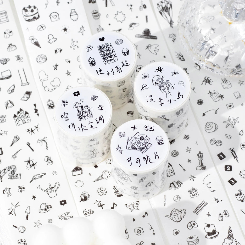 50mm*2m/Roll Cute Cartoon Kitchen Making Tapes School supplies DIY Scrapbook Stickers Diary Decor Planner Korean Stationery Tape Qme