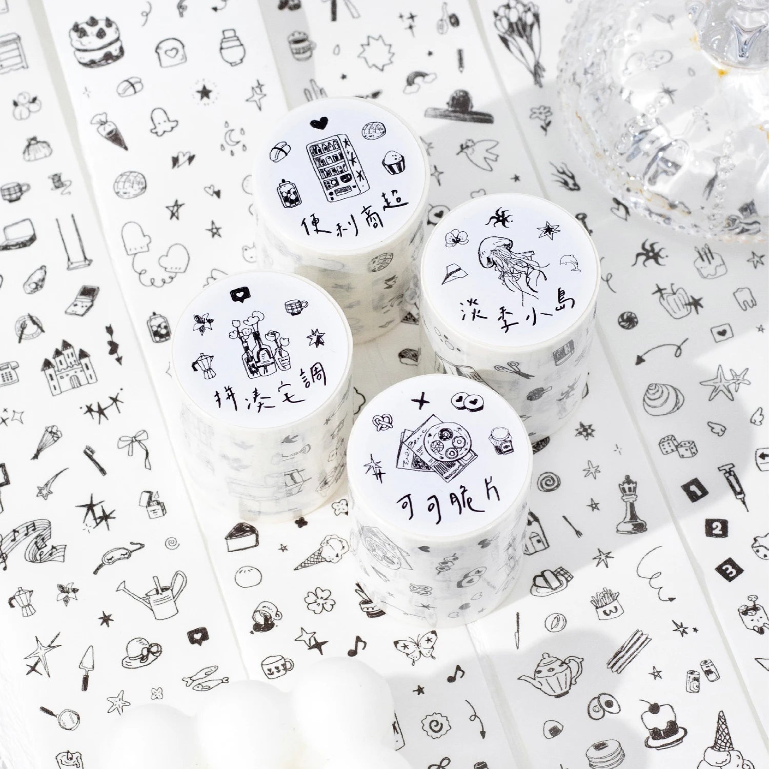 50mm*2m/Roll Cute Cartoon Kitchen Making Tapes School supplies DIY Scrapbook Stickers Diary Decor Planner Korean Stationery Tape Qme