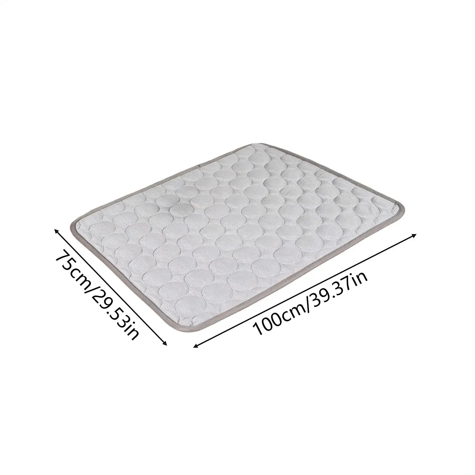 Dog Cooling Mat Washable Sleeping Rug 100x75cm Self Cooling Pet Mat For Small Medium Large Dog Kitten Crate Kennel Floor Sofa Qme