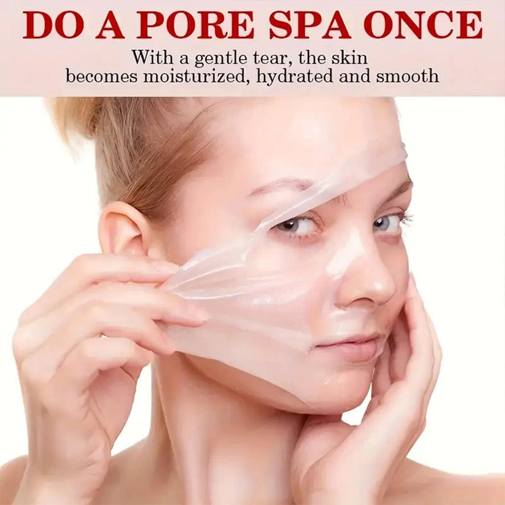 Moisturizing Sakura Face Mask, Collagen & Hyaluronic Acid for Smooth Skin Qme