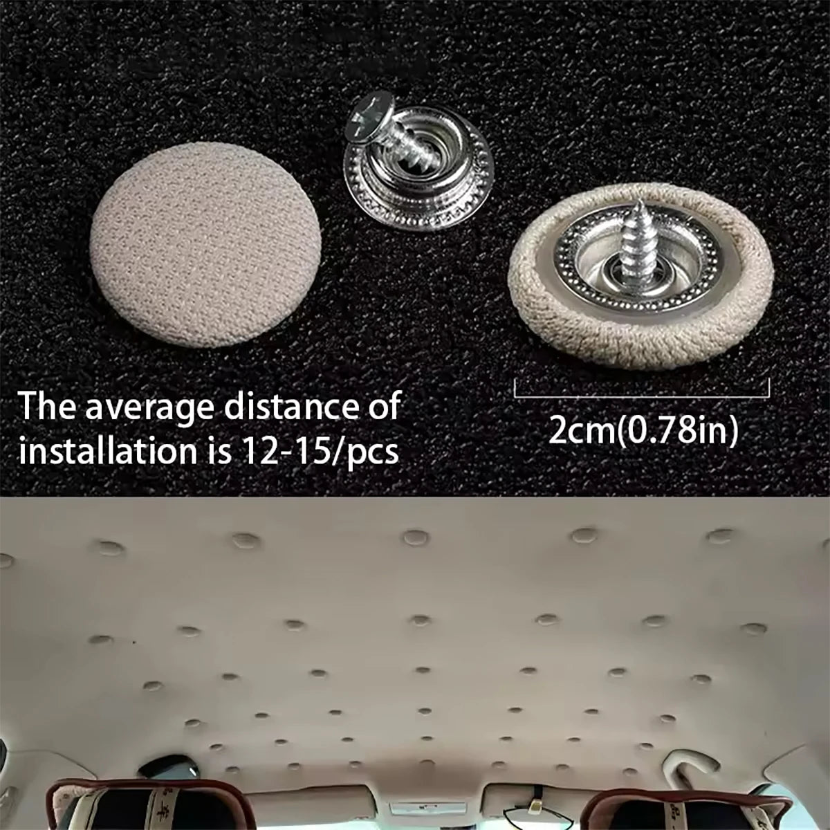 Car Roof Fabric Peeling Repair Nails Many Accessories Random Colors Qme