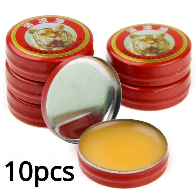 5/10PCS Tiger Essential Tigre Balm Plaster Tiger Essential Oils Mosquito Elimination Headache Cold Dizziness Solid Air Qme 10Pcs