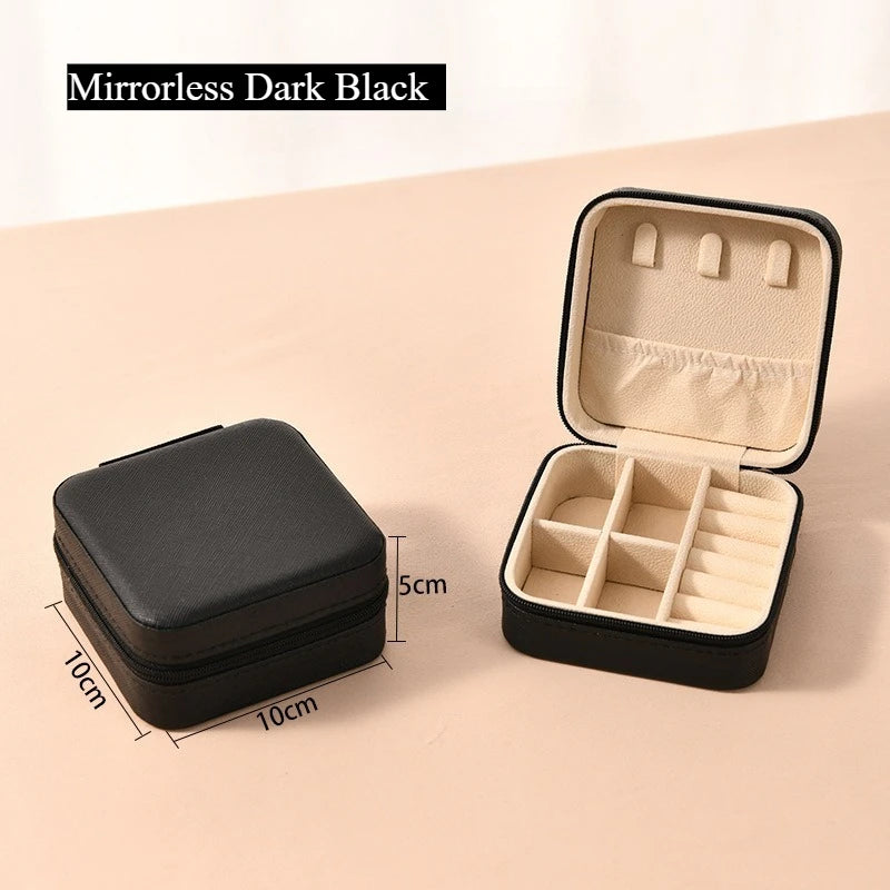 1pcs Single Layer Square Storage Box Ladies Travel Leather Jewelry Box Classic Various Colors Storage Box Qme